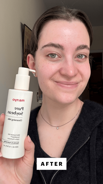 Felbin after applying the Manyo Pure Soybean Cleansing Milk