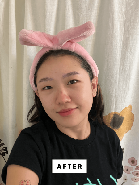 Selfie of Sarah Han after applying the Banila Co Clean it Zero Original Cleansing Balm